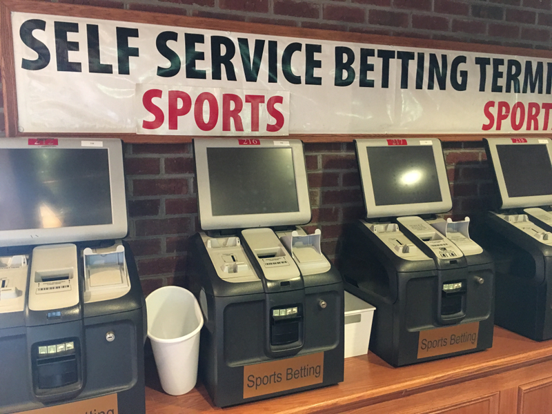 The self-service betting kiosks at Delaware Park were not up and running yet.